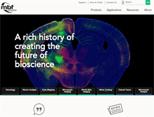 Tablet Screenshot of mbfbioscience.com